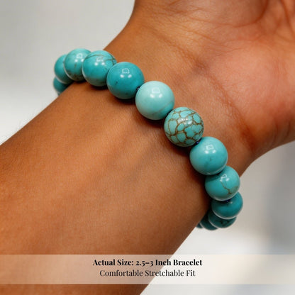 Turquoise Bracelet Activating And Strengthening Body Defence - plusvalueindia