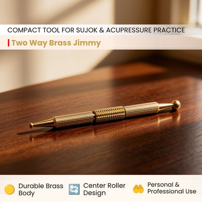 pointed and rounded ends of the two way brass jimmy