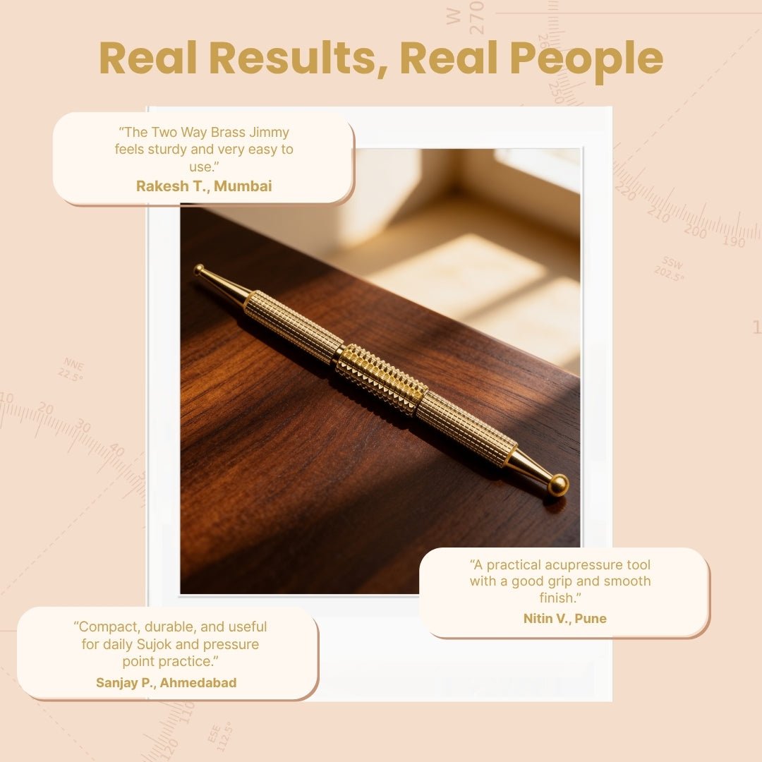 compact two way brass jimmy stored in a desk drawer between uses