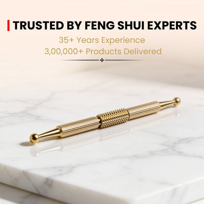 rounded brass jimmy end used for gentle palm pressure
