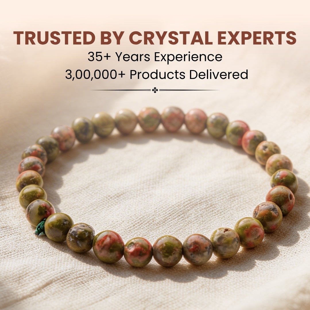 Unakite Bracelet - Stone of Vision - plusvalueindia
