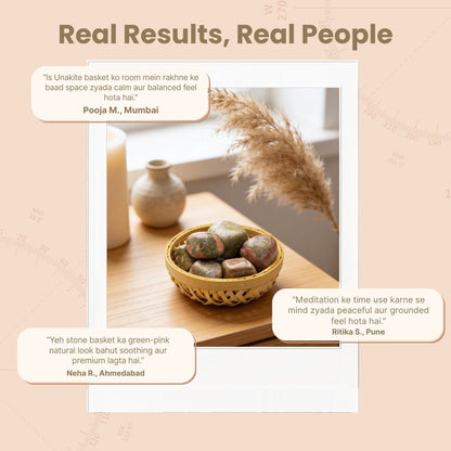 Unakite Tumbled Stone Pebbles - plusvalueindia