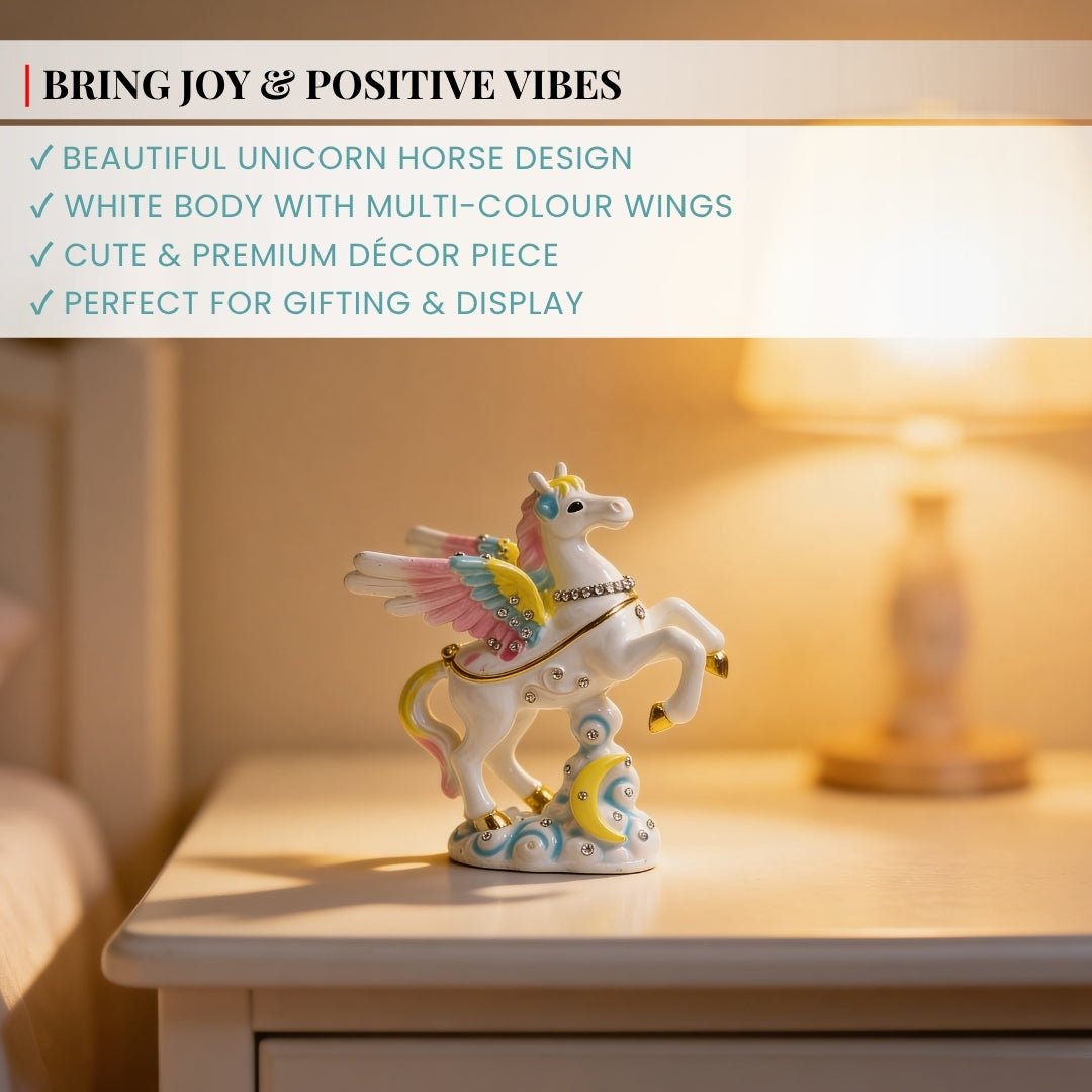 Flying White Horse Feng Shui Vastu Product Home & Office - plusvalueindia