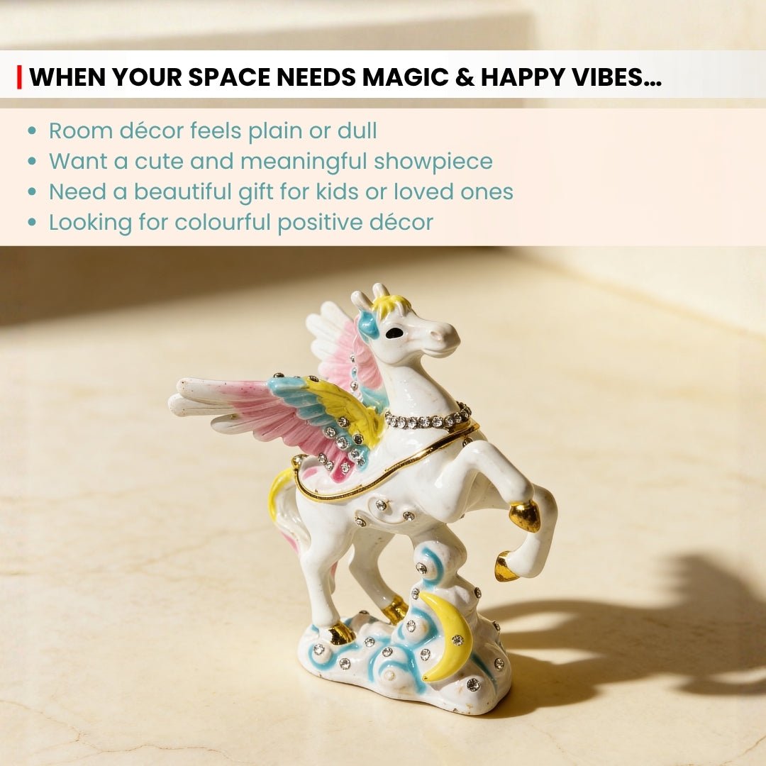 Flying White Horse Feng Shui Vastu Product Home & Office - plusvalueindia