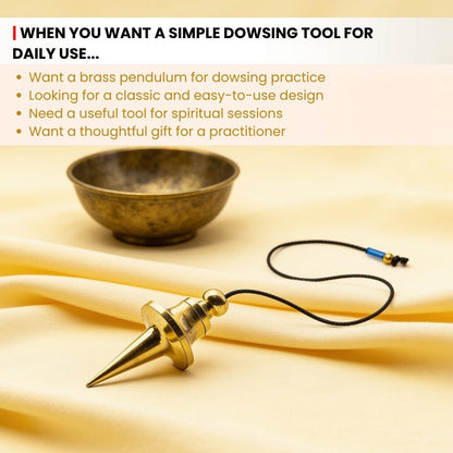 chain attachment on universal brass pendulum for handheld use