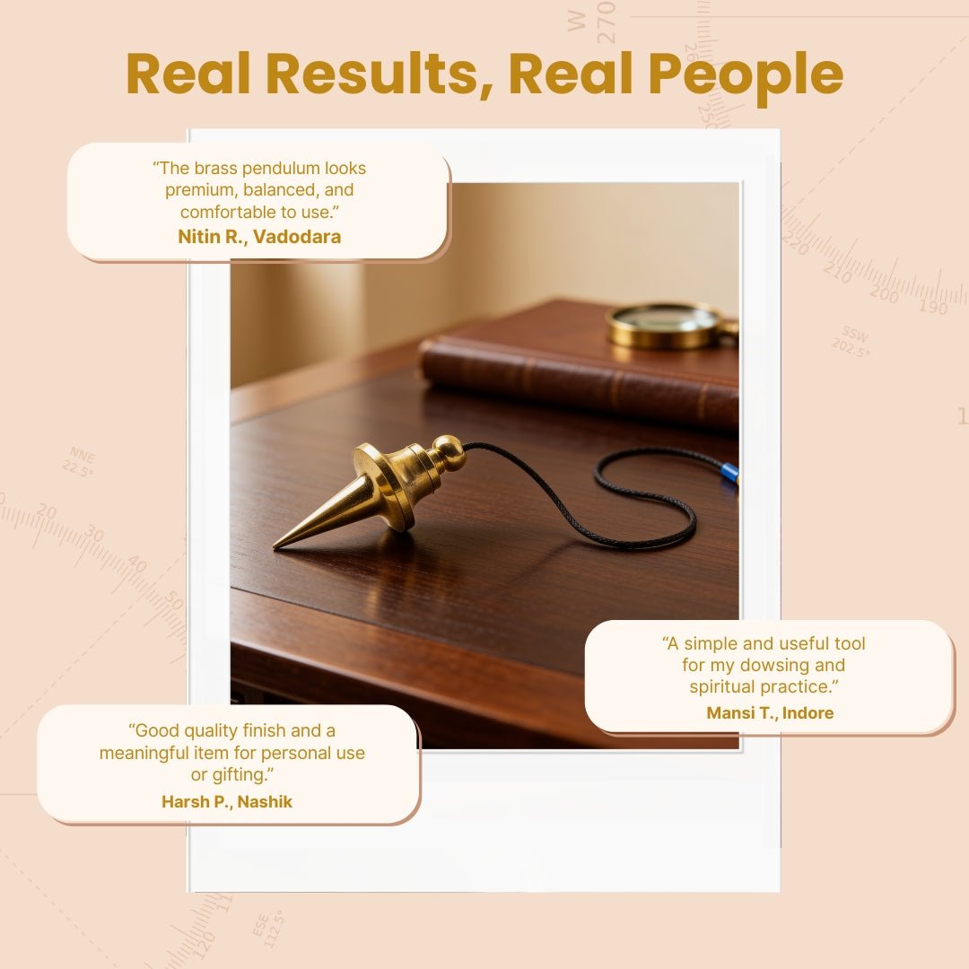 universal brass pendulum measuring approximately 2 by 1 inches