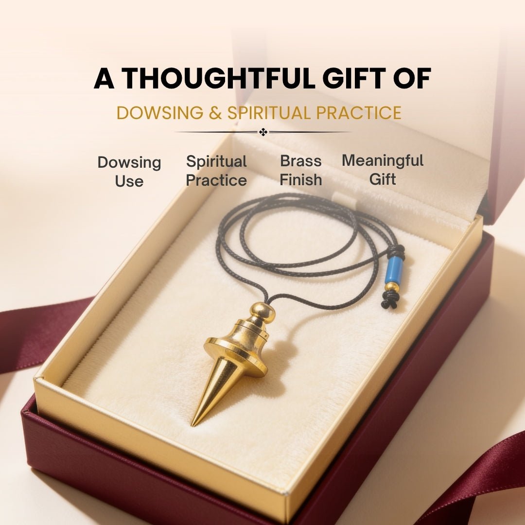 universal brass dowsing pendulum weighing approximately 26 grams