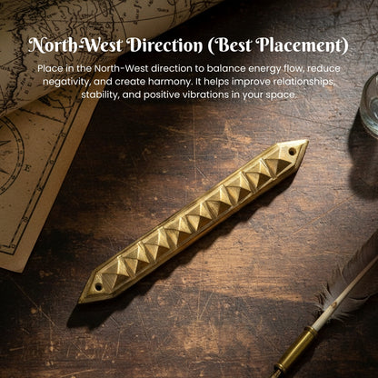 Vastu Brass Strip Pyramid Divider Virtual Partition Or Toilet at North - West - plusvalueindia