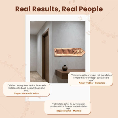 Vastu Copper Pyramid Shift Arrow Quick Vastu Remedies for Virtual Shifting of Kitchen, Toilet, Bedroom - plusvalueindia
