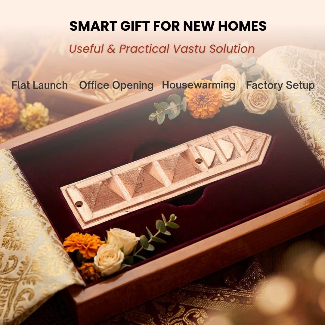 Vastu Copper Pyramid Shift Arrow Quick Vastu Remedies for Virtual Shifting of Kitchen, Toilet, Bedroom - plusvalueindia