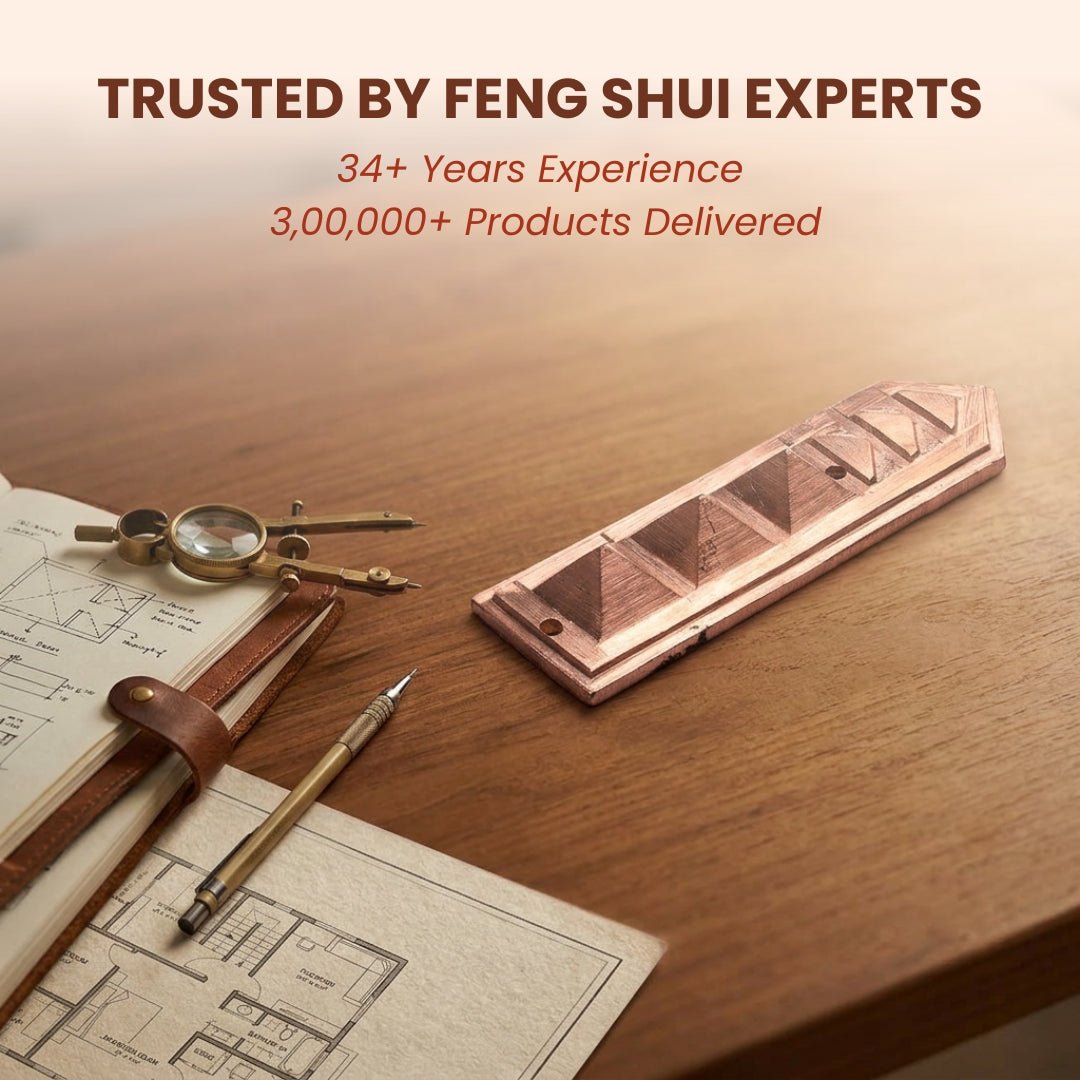 Vastu Copper Pyramid Shift Arrow Quick Vastu Remedies for Virtual Shifting of Kitchen, Toilet, Bedroom - plusvalueindia