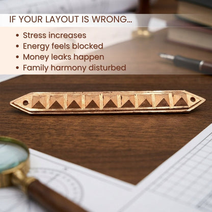 Copper Strip Pyramid Divider for Vastu - Remedy for Wrong Toilet Direction, Cuts & Extensions - plusvalueindia