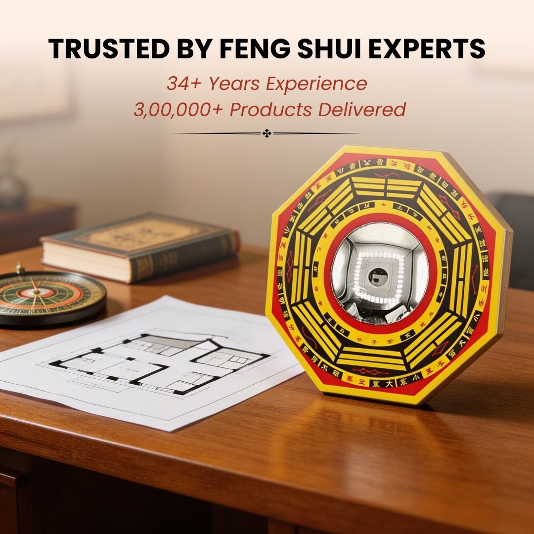 Vastu Feng Shui Bagua Pakua Convex Mirror Deflect Negative Energy & Protection for Home & Office Main Door & Entrance - plusvalueindia