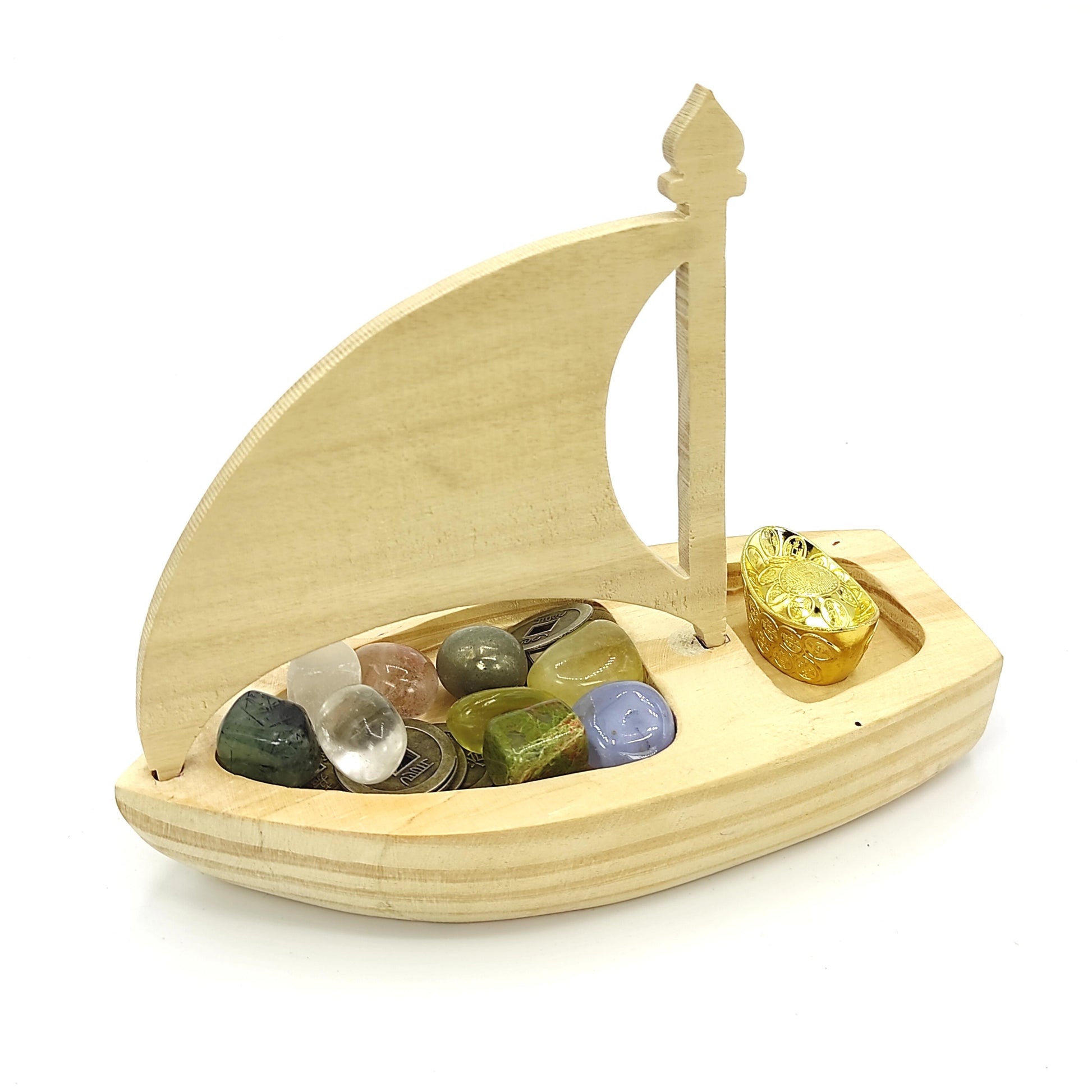 vastu feng shui ship with ingot crystal product remedy