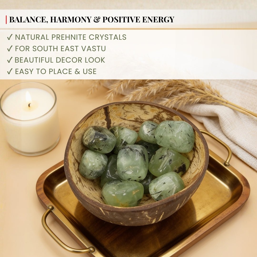 prehnite crystal coconut bowl with 200 g weight specification