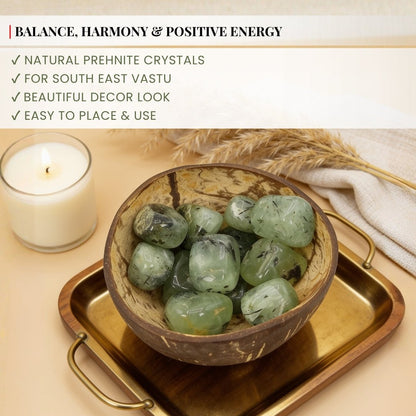 prehnite crystal coconut bowl with 200 g weight specification