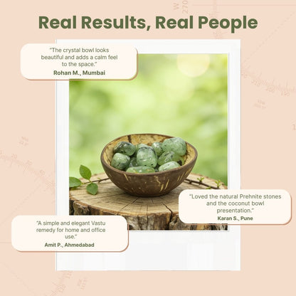 natural size, shape and colour variations among prehnite crystals