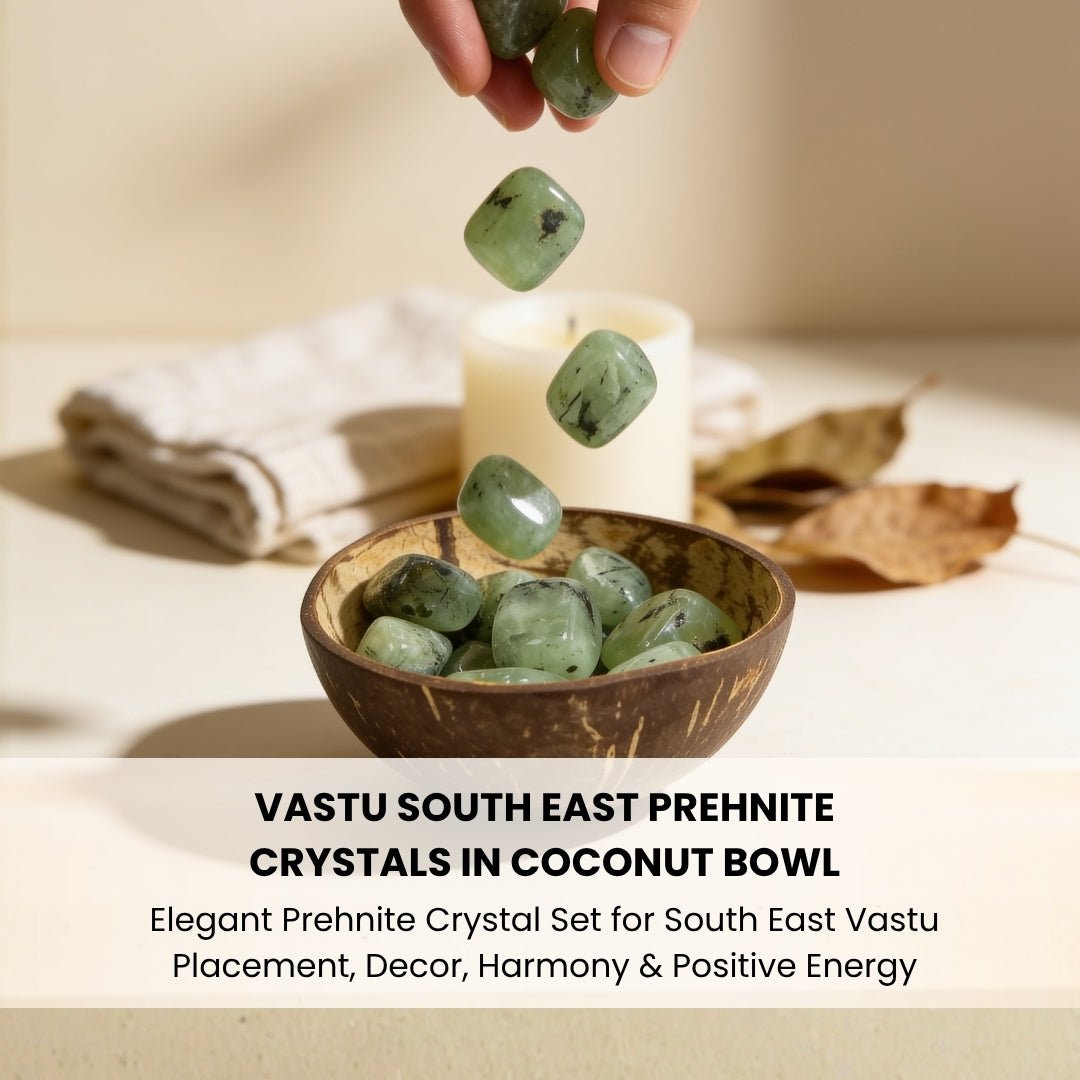 prehnite crystal bowl intended for the south-east Vastu zone
