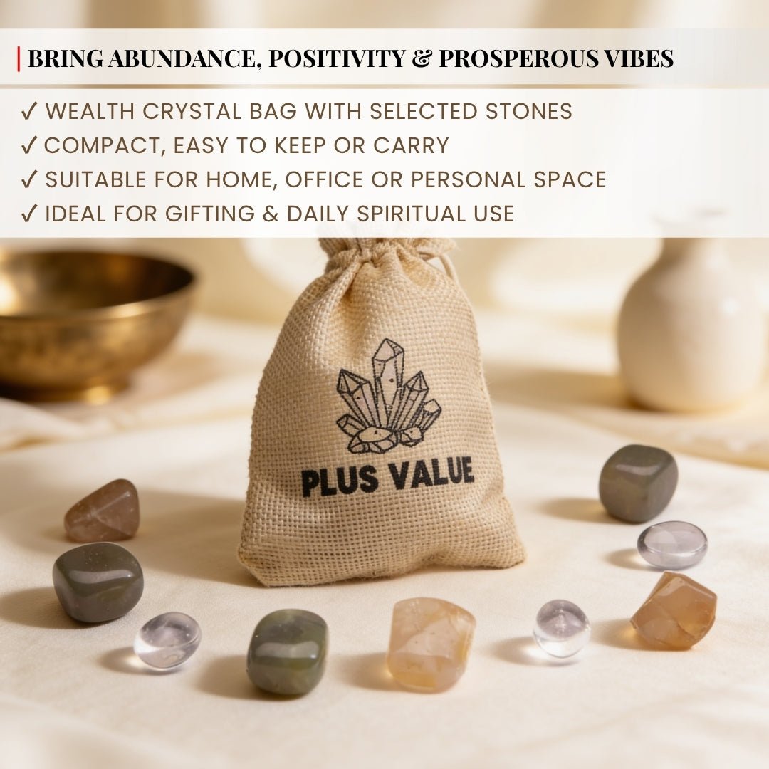 nine-crystal wealth set with three stones of each crystal type