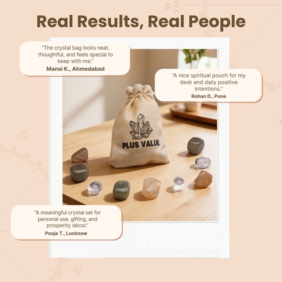 three clear quartz stones from the wealth crystal bag