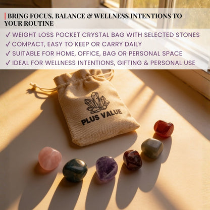 blue apatite stone included in the weight loss pocket crystal bag