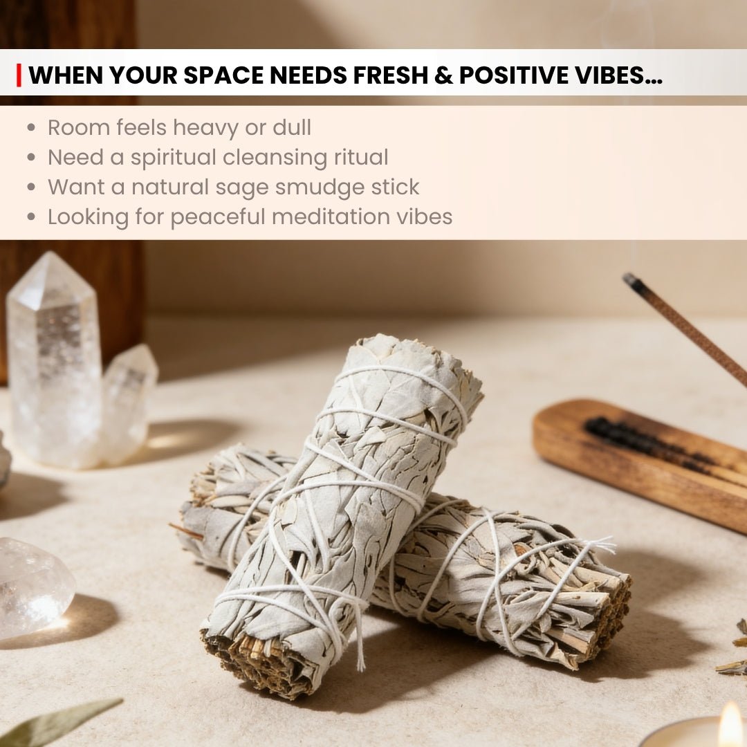 White California Sage Smudge Sticks – Purify, Cleanse & Refresh Your Space - plusvalueindia