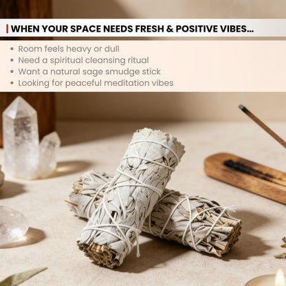 White California Sage Smudge Sticks – Purify, Cleanse & Refresh Your Space - plusvalueindia