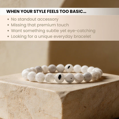 White Rainbow Moonstone Bracelet - plusvalueindia