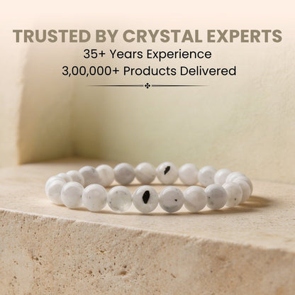 White Rainbow Moonstone Bracelet - plusvalueindia