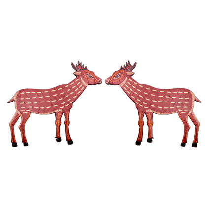 wooden deer pair feng shui vastu