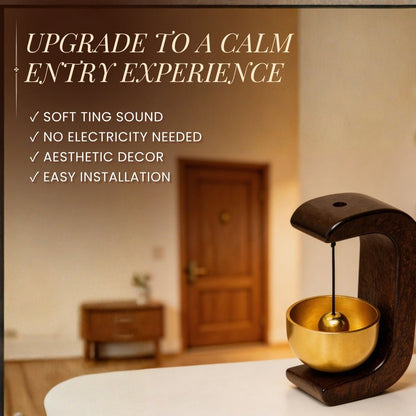 Magnetic Door Bell with Brass Chime in brass finish, made in India