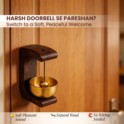 Magnetic Door Bell with Brass Chime, feng shui item for home and office