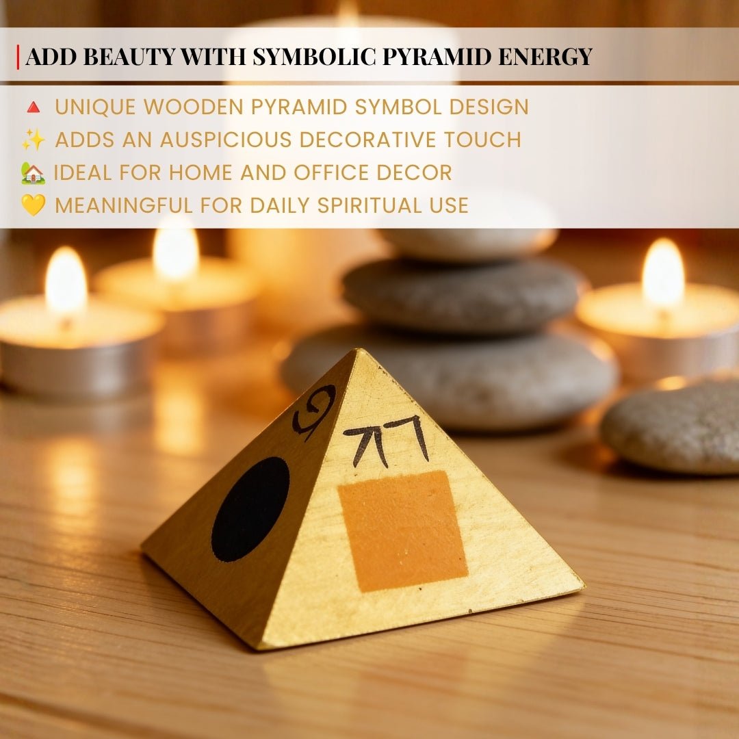 Vastu Wooden Pyramid Symbol [2 Inches] (Set of 3 Pyramids) - plusvalueindia
