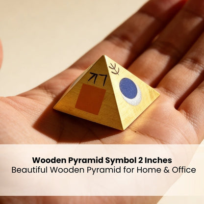 Vastu Wooden Pyramid Symbol [2 Inches] (Set of 3 Pyramids) - plusvalueindia