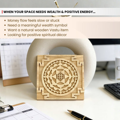 Wooden Sriparni Shriparni Savan Shri Kuber Yantra placement in the North zone as per Vastu