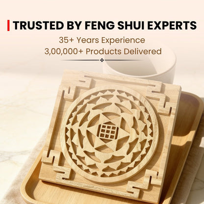 Wooden Sriparni Shriparni Savan Shri Kuber Yantra for home office and gifting