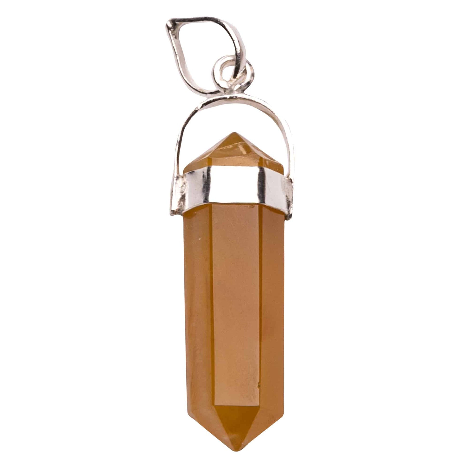 yellow agate pencil pendant