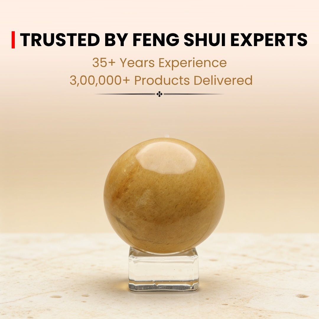 Yellow Aventurine sphere infographic highlighting Solar Plexus activation, self-confidence, prosperity, and optimistic energy
