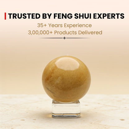 Yellow Aventurine sphere infographic highlighting Solar Plexus activation, self-confidence, prosperity, and optimistic energy