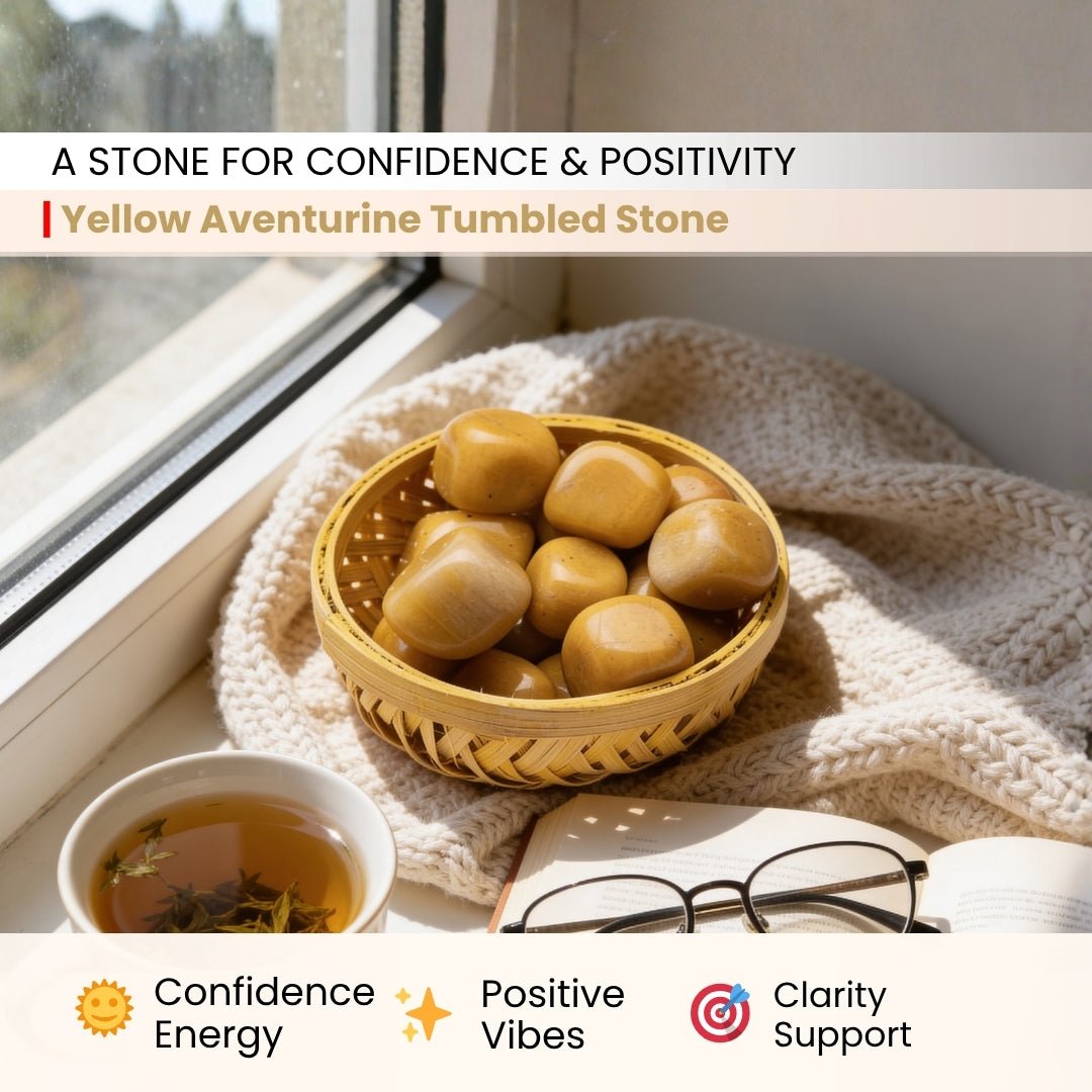 Yellow Aventurine Tumbled Stone Pebbles - plusvalueindia