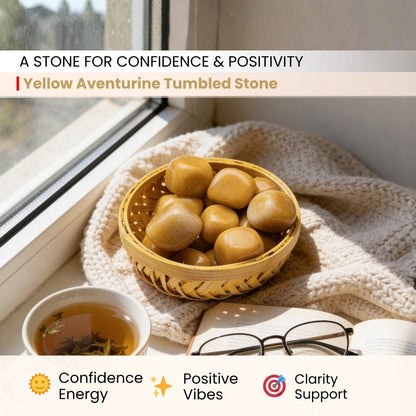 Yellow Aventurine Tumbled Stone Pebbles - plusvalueindia