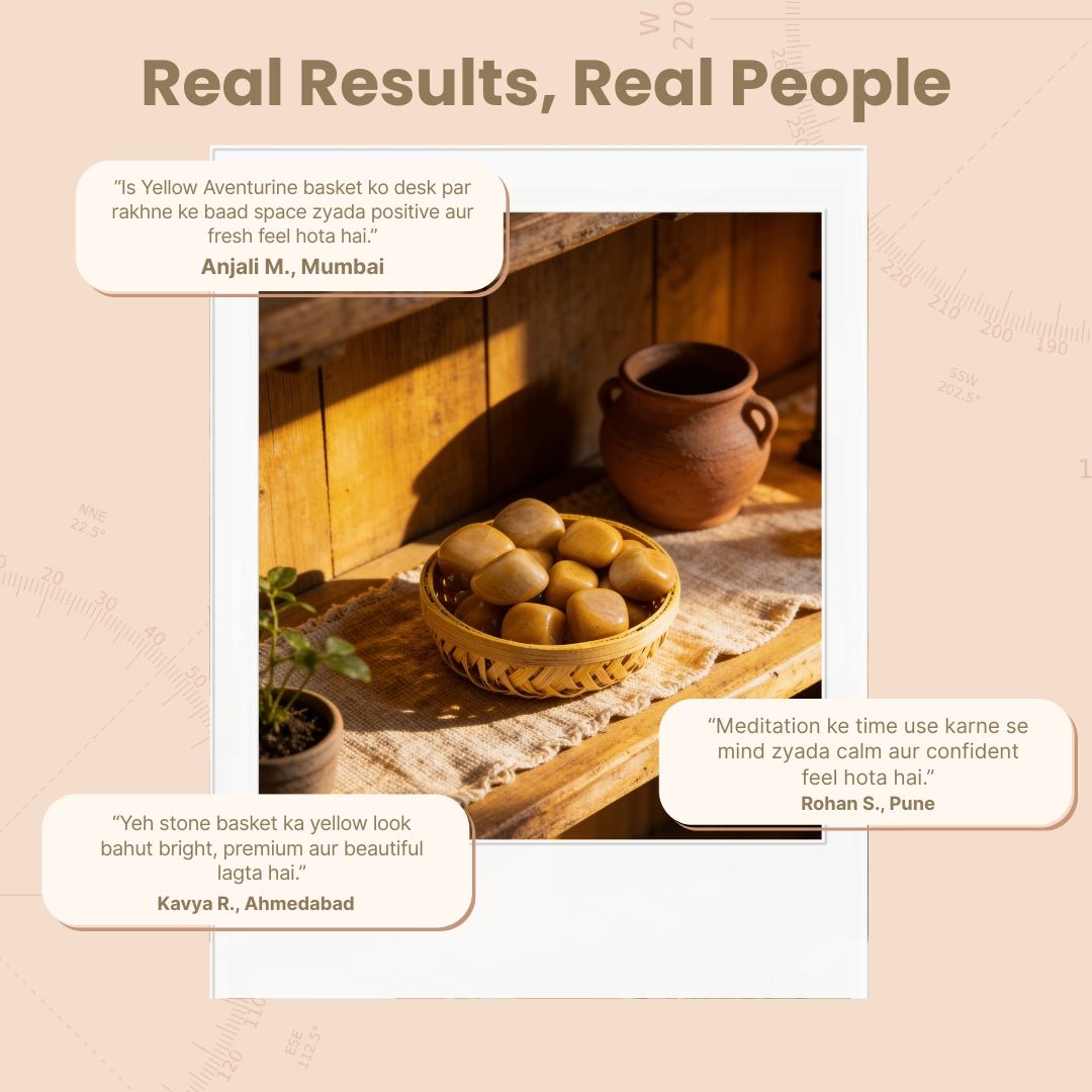 Yellow Aventurine Tumbled Stone Pebbles - plusvalueindia