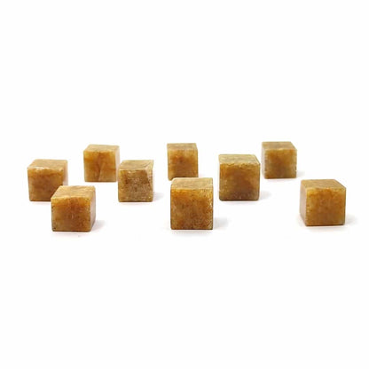 yellow citrine cube stone