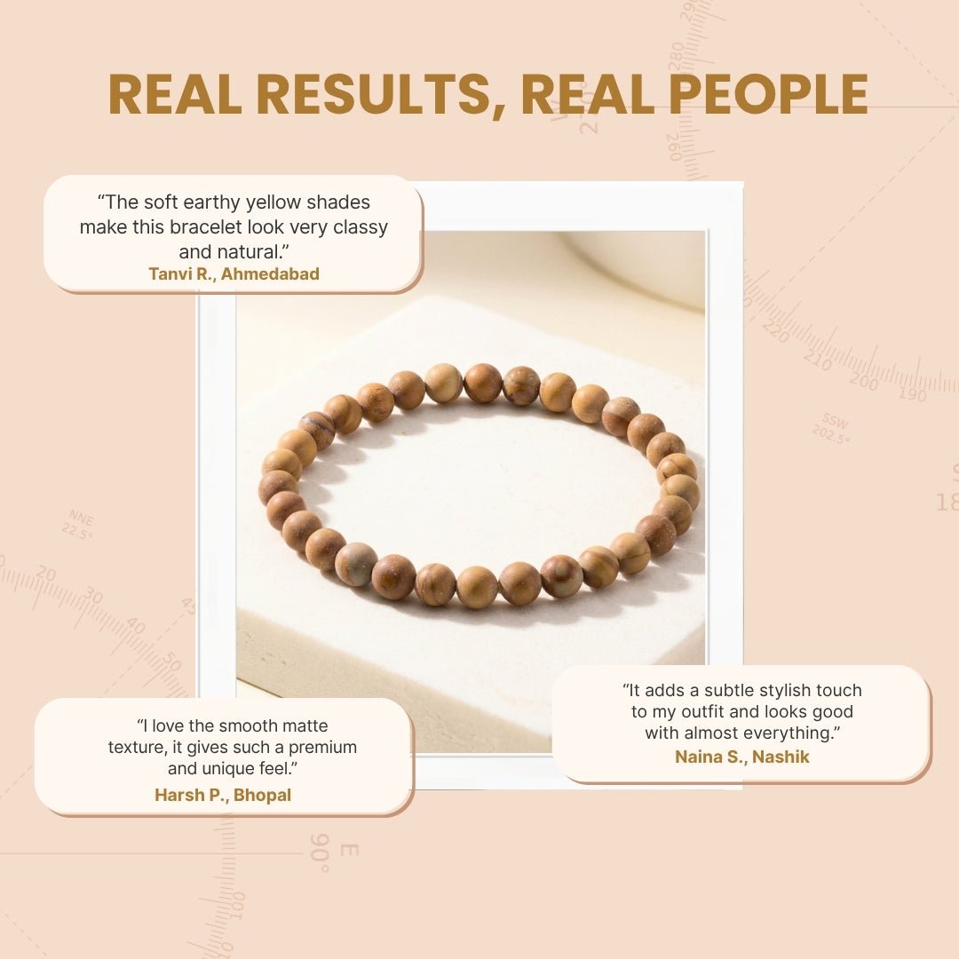 Yellow Jasper Bracelet Healing Crystal Self Confidence - plusvalueindia