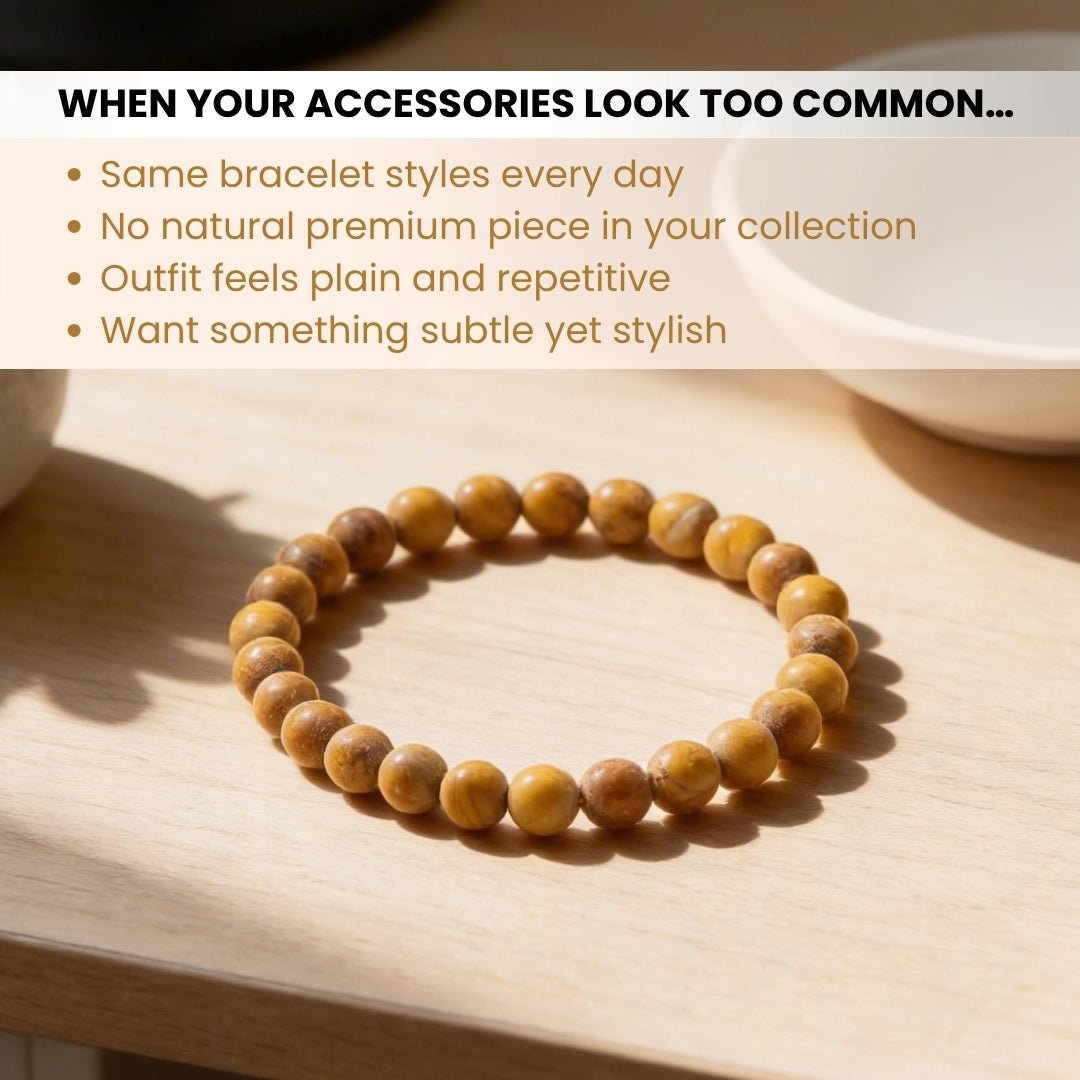 Yellow Jasper Bracelet Healing Crystal Self Confidence - plusvalueindia