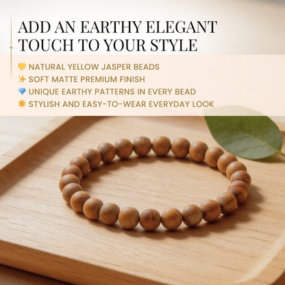 Yellow Jasper Bracelet Healing Crystal Self Confidence - plusvalueindia