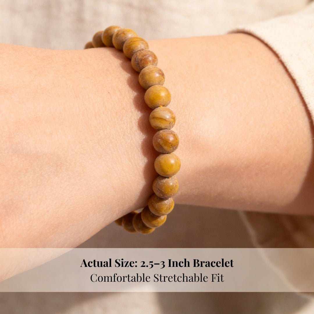 Yellow Jasper Bracelet Healing Crystal Self Confidence - plusvalueindia