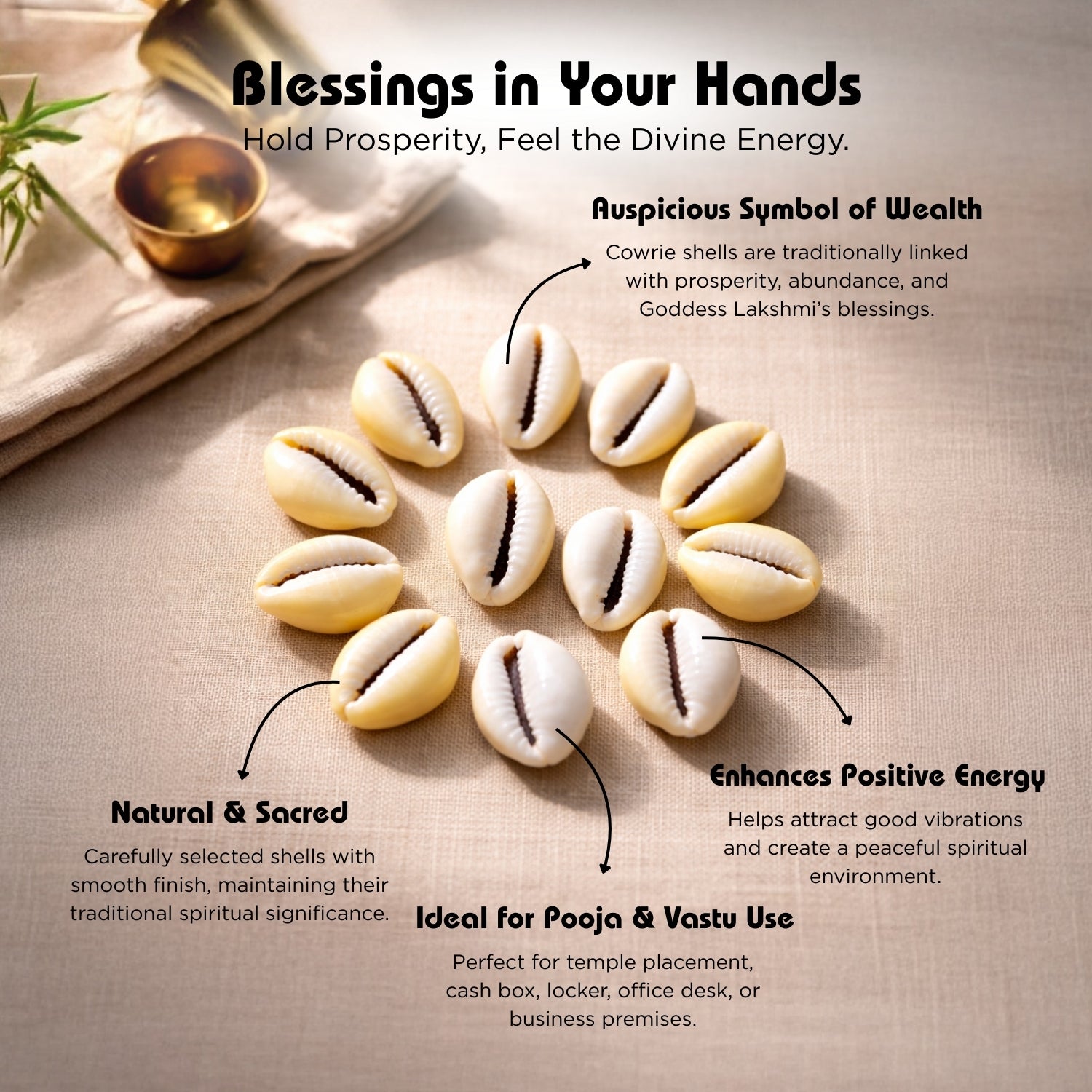 Lakshami Kaudi - Yellow Kaudi Peeli Cowrie Vastu Shastra Remedies for Daily Pooja - plusvalueindia