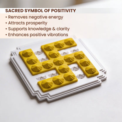 Yellow Swastik Pyramid 2.5'' Pair Vastu Remedies - plusvalueindia