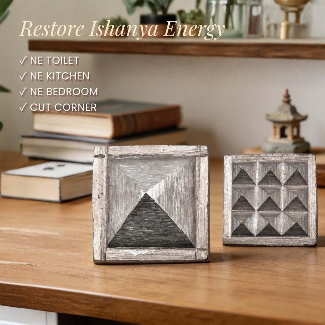 Ishanya Vastu Zinc Pyramid North East Corner Cut, Toilet, Kitchen, Bedroom Vastu Dosh Correction - plusvalueindia